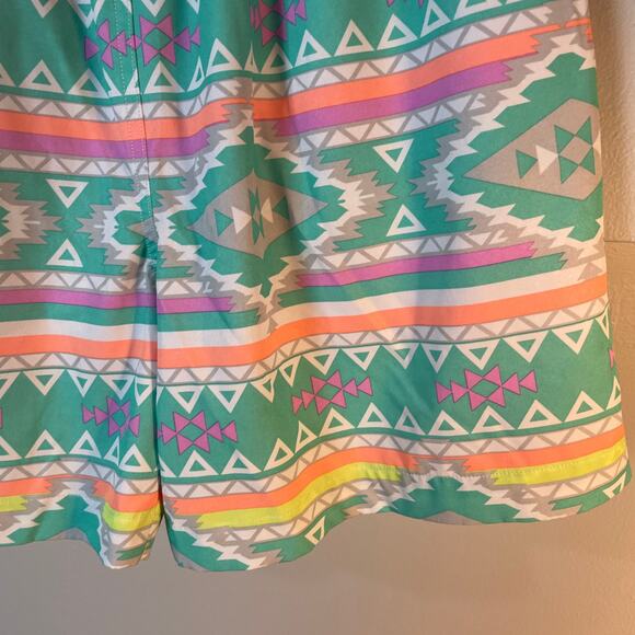 Chubbies Classic Swim Trunk The En Fuegos in Teal Geometric Men's SZ Large 5.5" - Picture 8 of 15